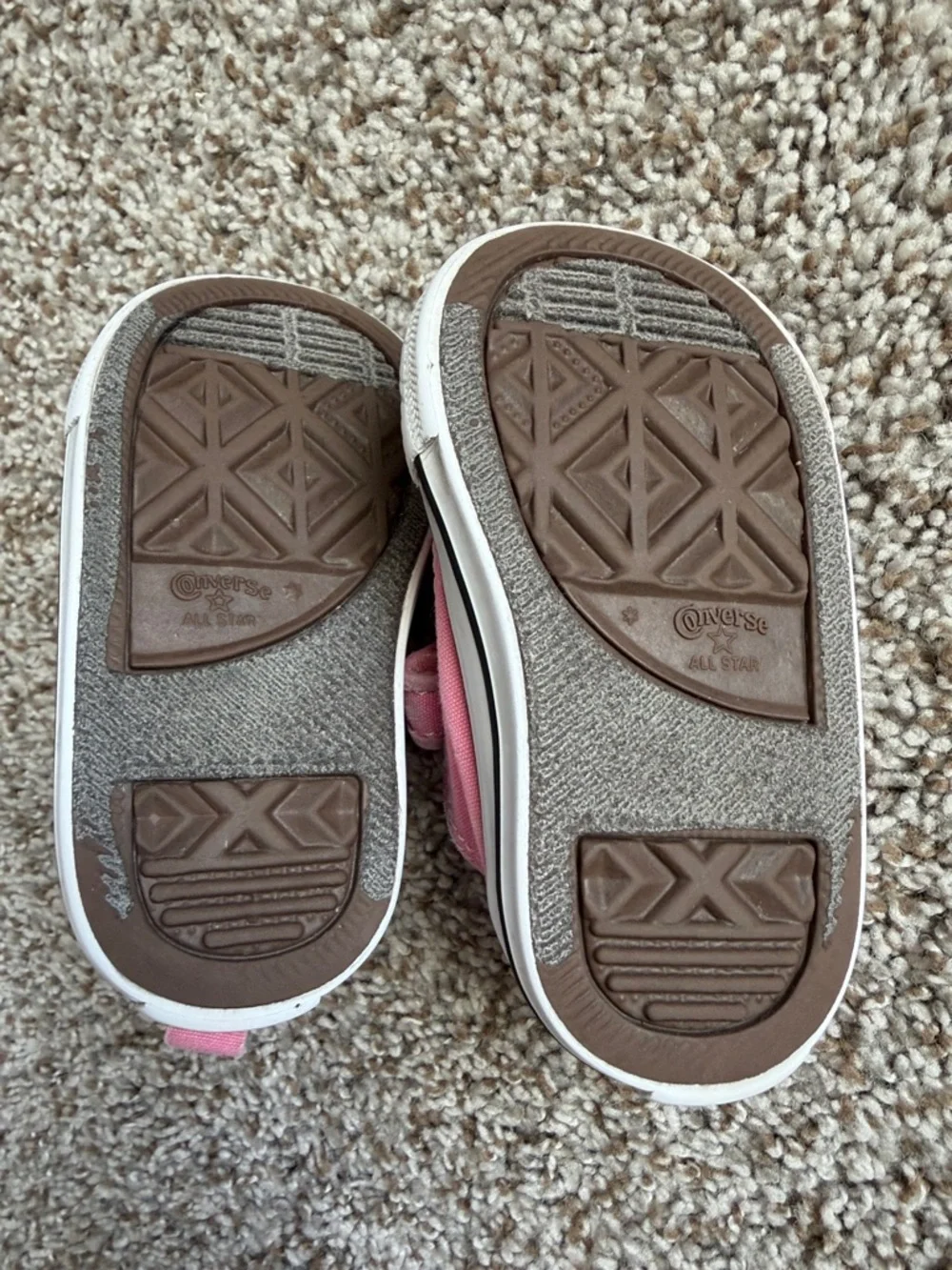 Converse Pink Velcro Baby Sneakers
